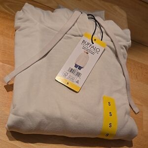 Buffalo David  Cream Hoodie With Side Pockets